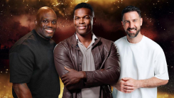 Mark Schaaf, Remy Bonjasky en Melvin Manhoef verzorgen commentaar tijdens GLORY-gevechten