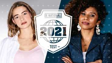 Lucille Werner en Jeangy Macrooy testen kennis in De Nationale 2021 Test