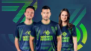 Mart, Barend en Sophie in Glazen Huis voor 3FM Serious Request