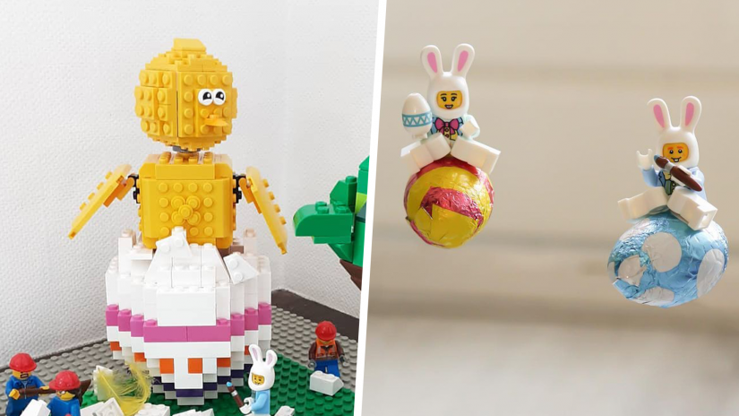 Thuisopdracht LEGO Masters: Kijkers bouwen vrolijke paasdecoratie